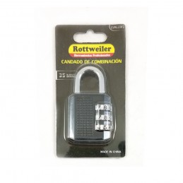 [ME6981] (MALA) CANDADO ROTTWEILER COMBINACION 35 MM EVOL3185