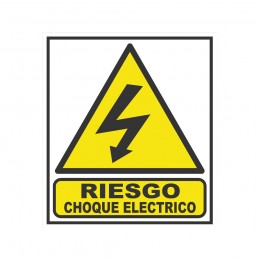 [ME8579] (MALA) CARTEL - RIESGO CHOQUE ELECTRICO 302
