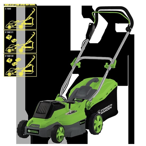 [CPR833/18 +BAT818-4 + CHA818] (GLA) CORTACESPED A BATERIA GLADIATOR /FOREST + BATERIA +CARGADOR