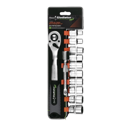 [JT10121/2] (GLA) JUEGO TUBOS 1/2" 12 PIEZAS CROMO GLADIADOR