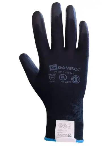 [PU1001T10] (GAM) GUANTES NEGRO SOLO G13 POLIESTER NEGRO. TALLE 10